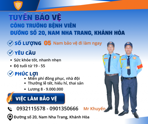 Việc Làm Bảo Vệ Tại Nha Trang